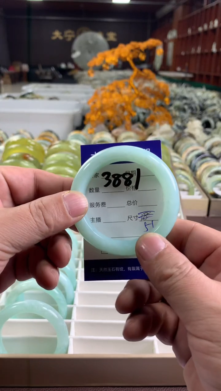 【闪购商品】蛇纹石玉手镯未镶嵌3881