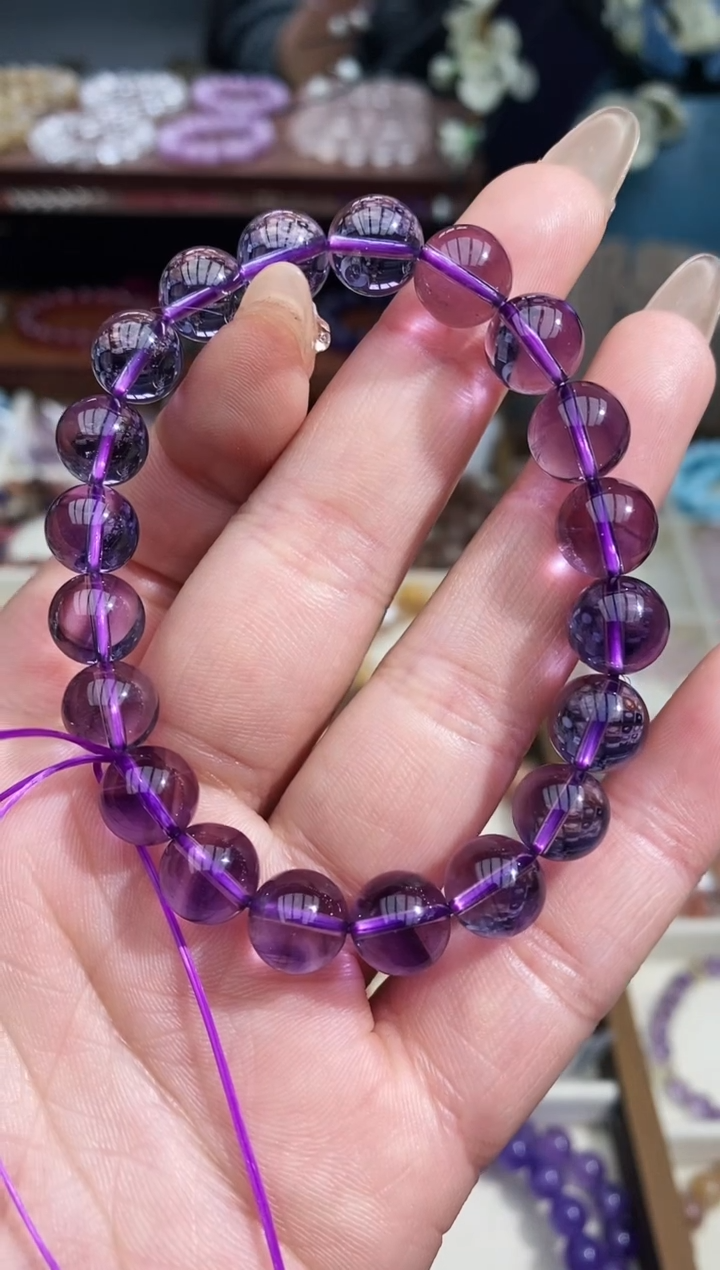 【闪购商品】水晶手链未镶嵌紫水晶10mm