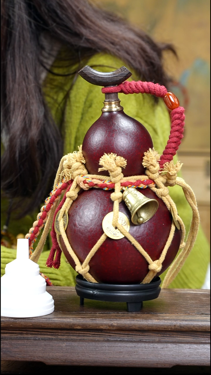 XJ082网兜款大漆酒葫芦（现货现发）