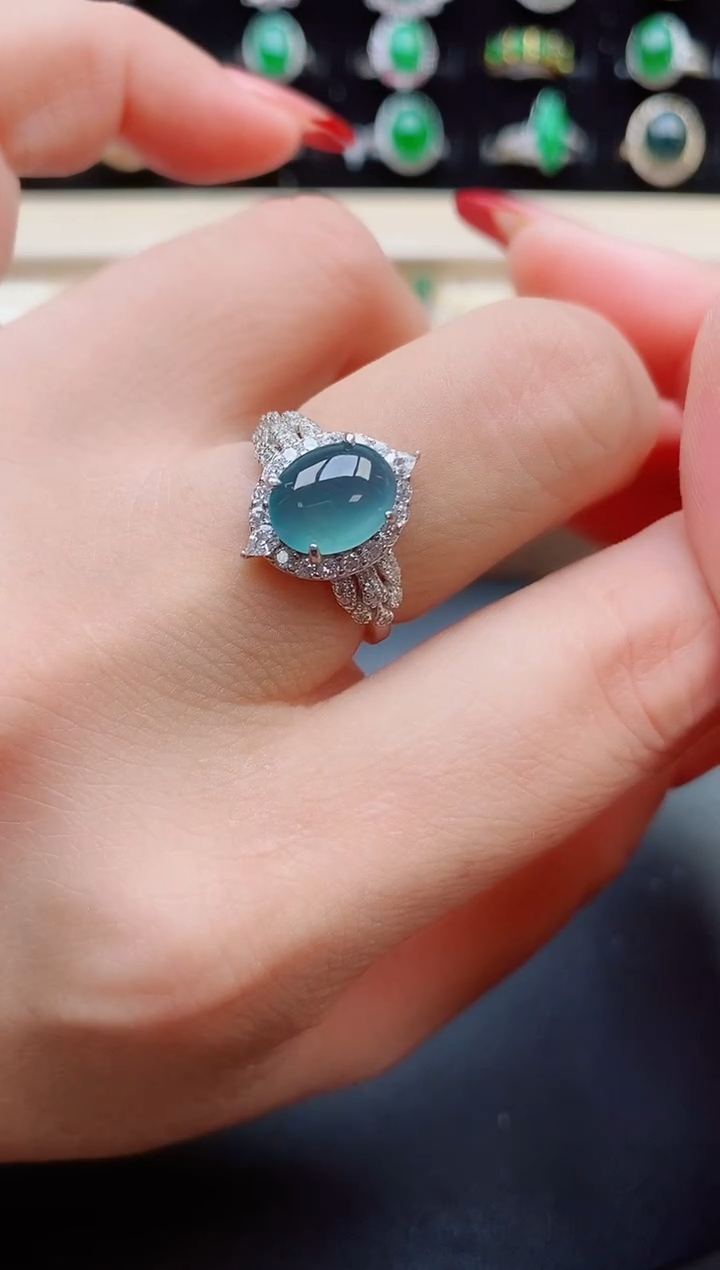 【闪购商品】翡翠戒指银S925镶嵌21321