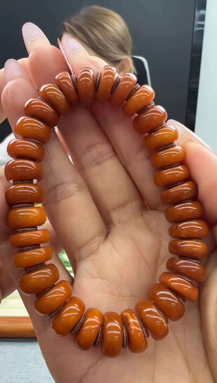 【闪购商品】琥珀手链未镶嵌346秒拍号