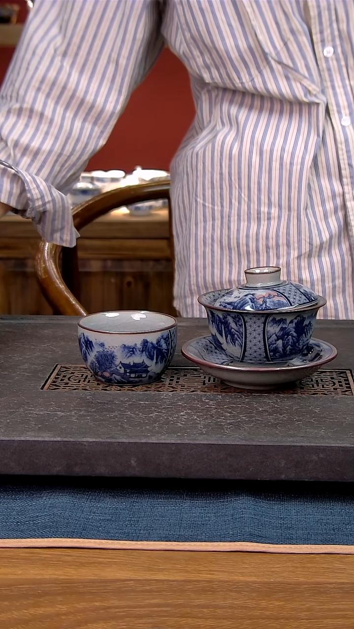 简装家用款2件套 老陶泥开片纹陶瓷茶具