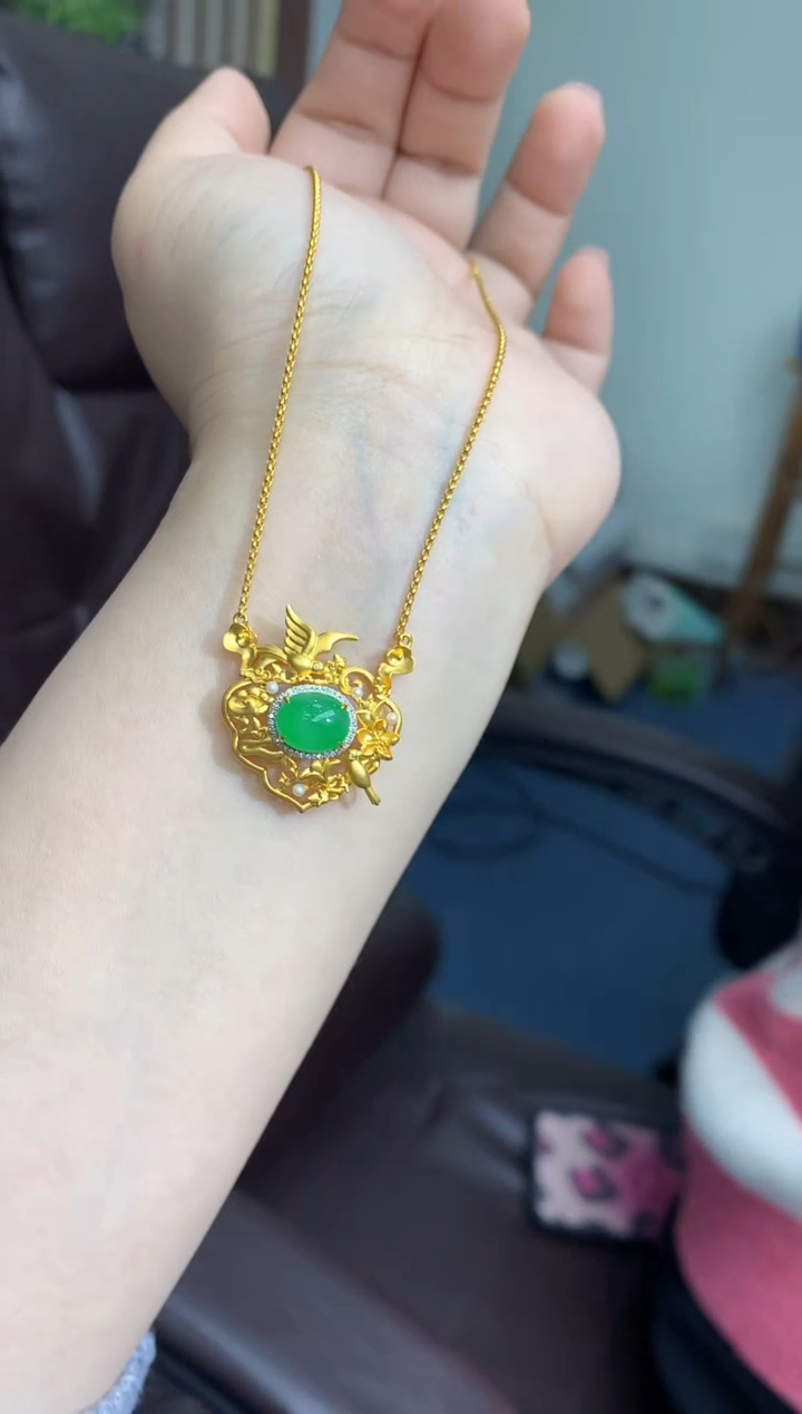 【闪购商品】翡翠颈饰18K金镶嵌600-中国好珍宝