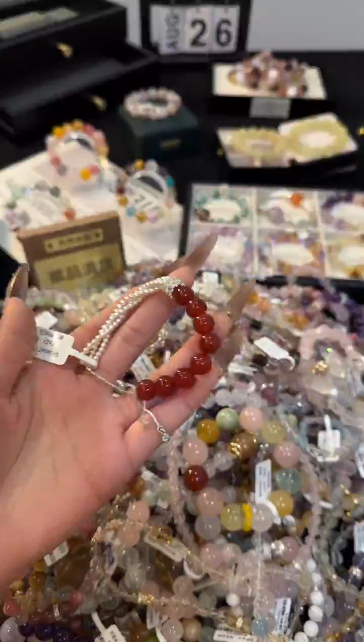 合金手链水晶红玛瑙x2929