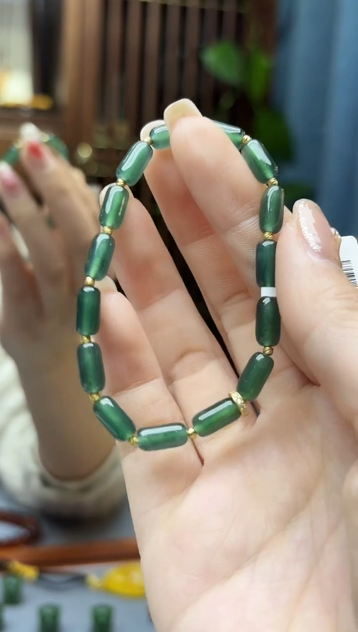 未镶嵌挂件翡翠翡翠桶珠手串YD