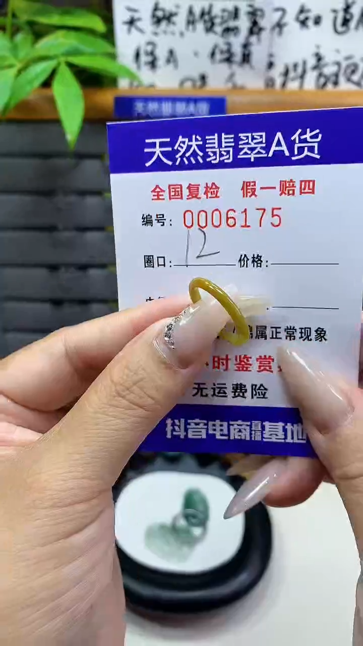 【闪购商品】翡翠戒圈未镶嵌6175天然翡翠A货