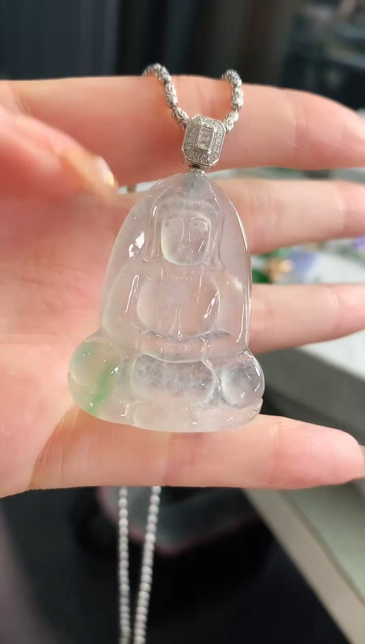 【闪购商品】翡翠吊坠(不含链)18K金镶嵌吊坠