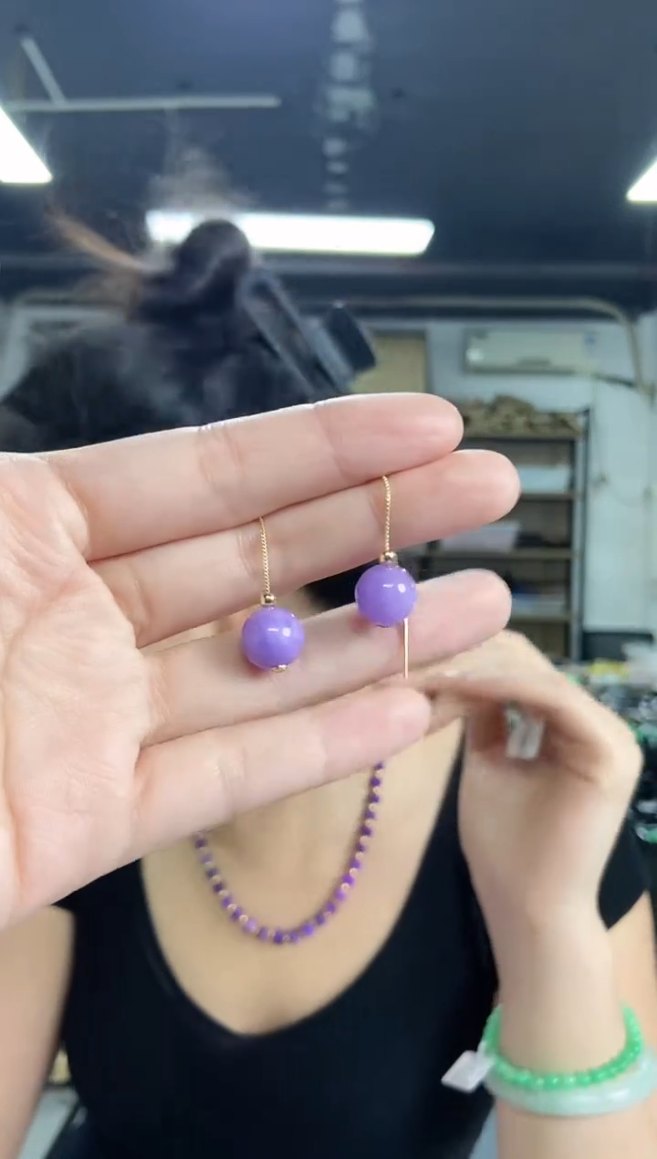 翡翠银S925镶嵌耳饰闪购链接多样性发其一颜色微差