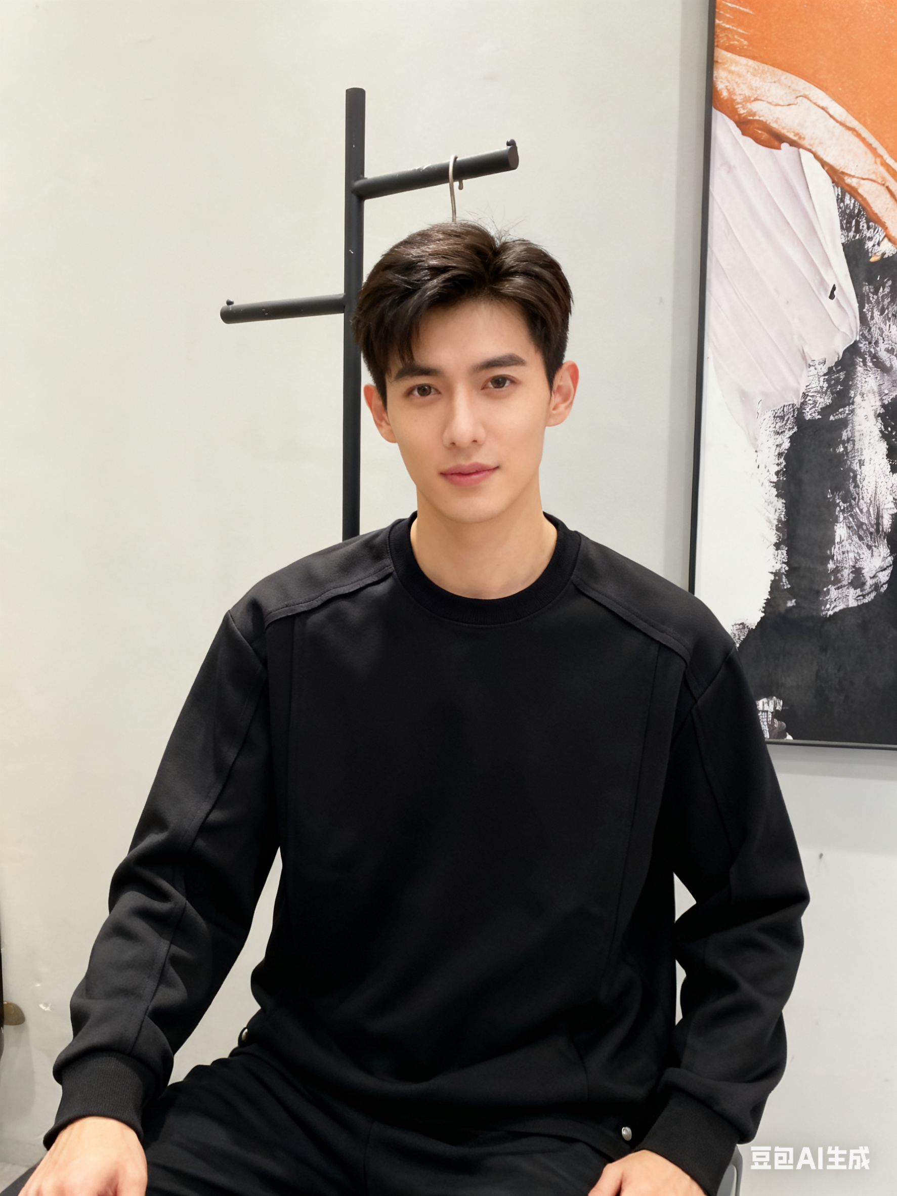 25年秋冬爆款拼接时尚男士休闲卫衣结构风格潮流百搭【96705】