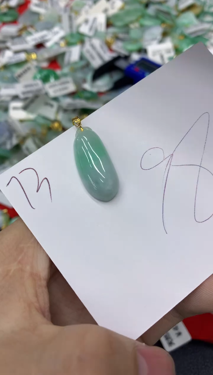 【闪购商品】翡翠颈饰18K金镶嵌1111111111