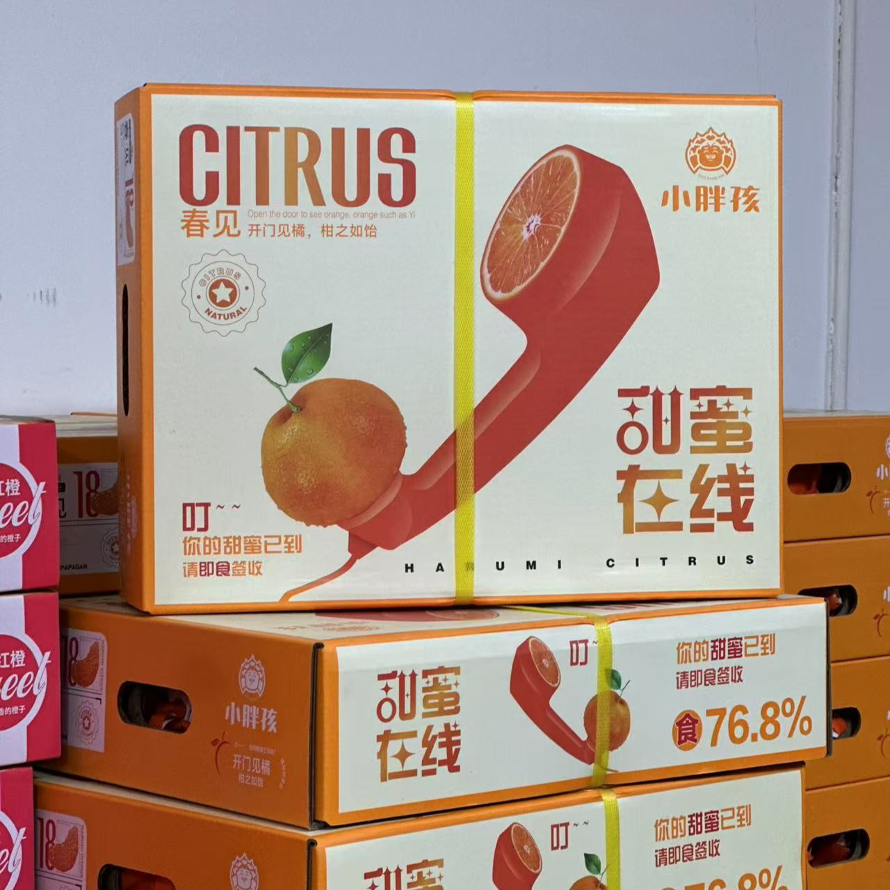 【年货节·官补】小胖孩开门见橘甜蜜在线礼盒毛重约5.6斤