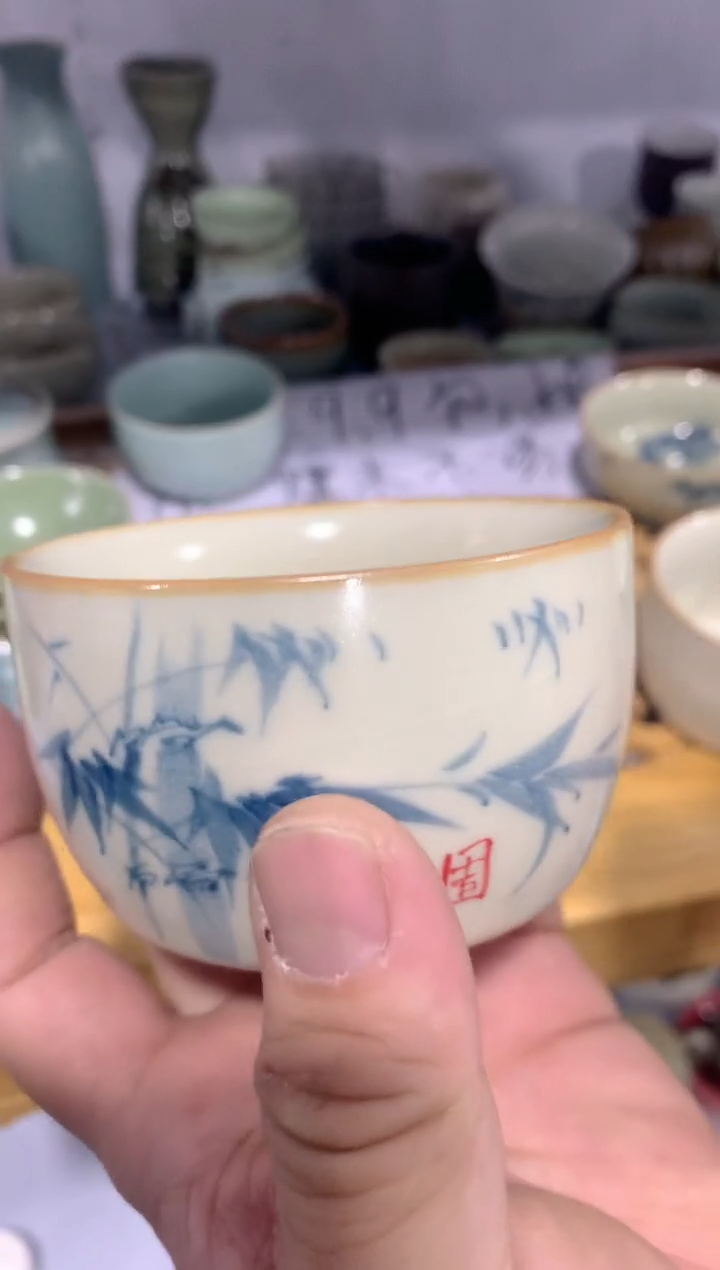【闪购商品】陶瓷茶杯汝窑壶办公杯三才盖碗（轻轻微瑕）