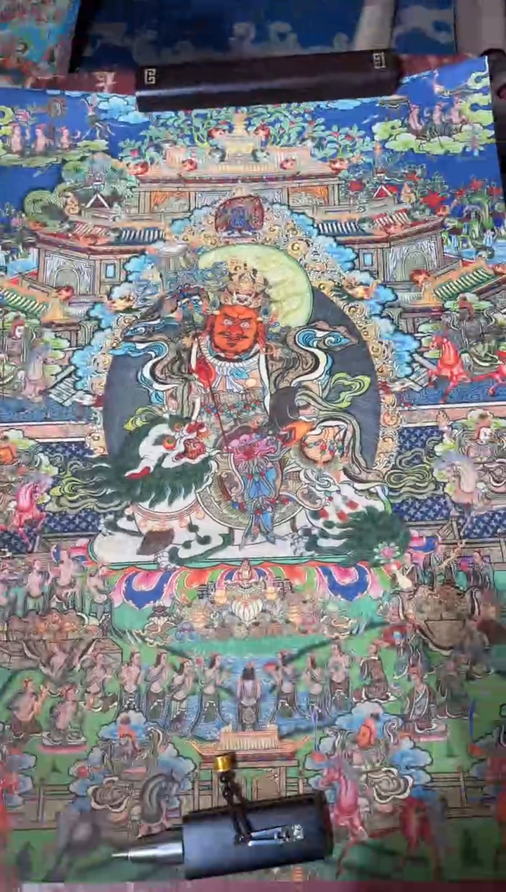 卷轴画龙妹的唐卡tk16