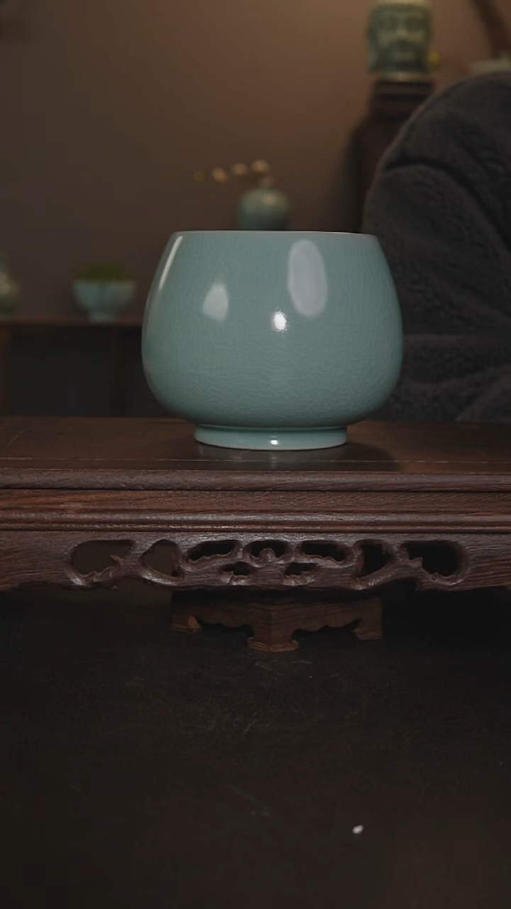 摆件瓷仿古手工渣斗