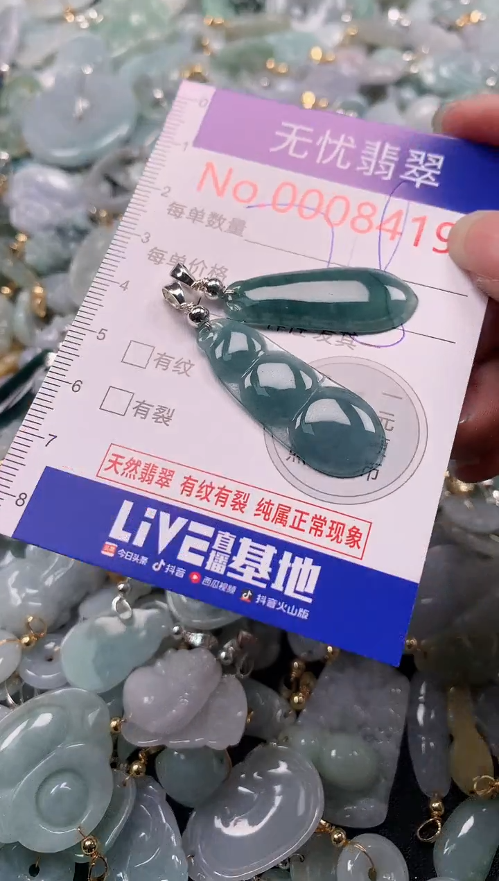 翡翠未镶嵌吊坠(不含链)8419