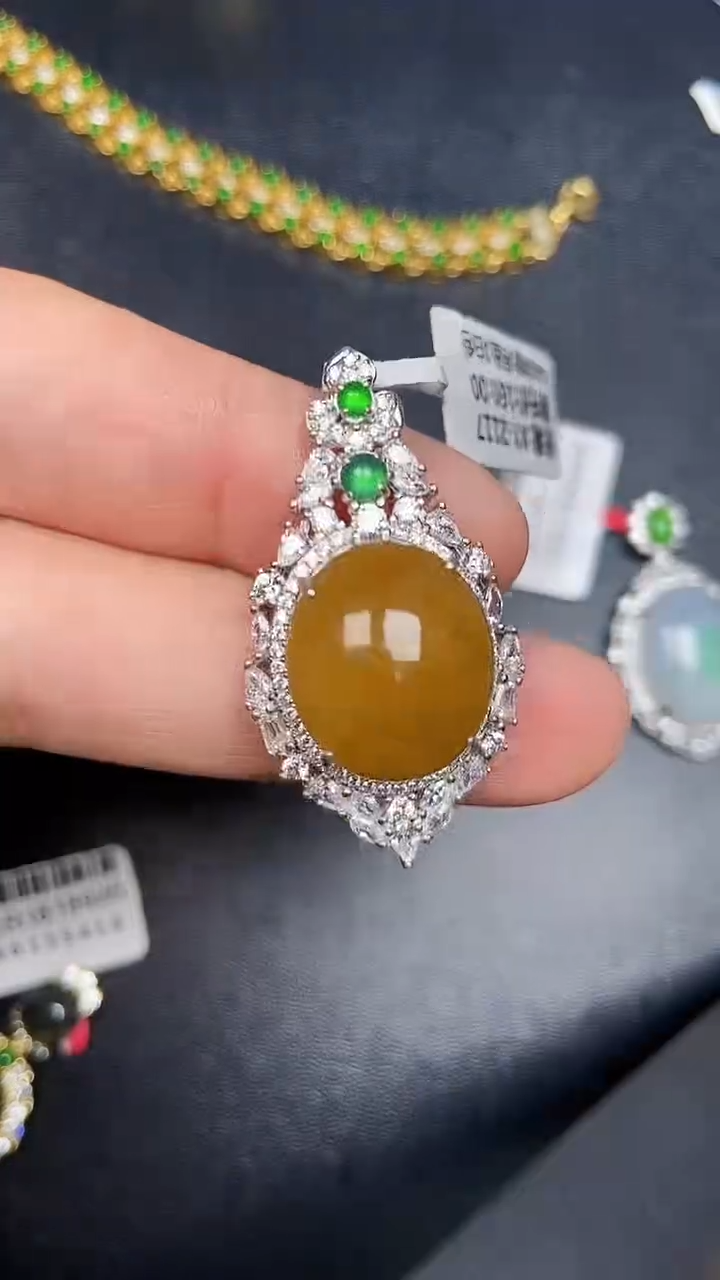 银S925镶嵌戒指翡翠5300