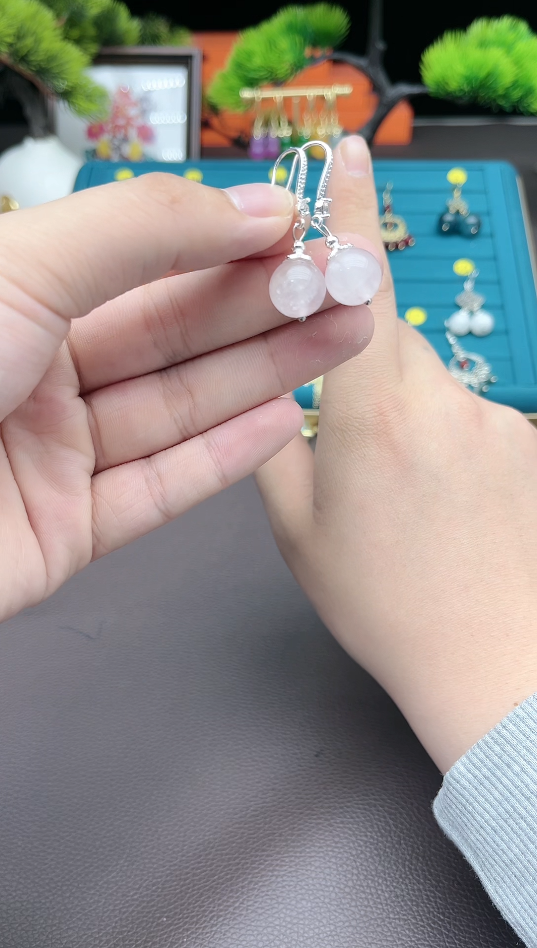 【闪购商品】水晶耳饰银S925镶嵌216000