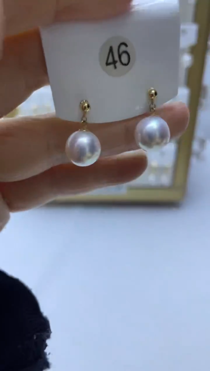 18K金镶嵌耳饰淡水珍珠46