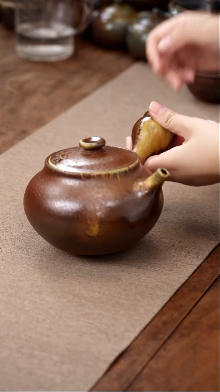 茶壶紫砂侧把煮水壶