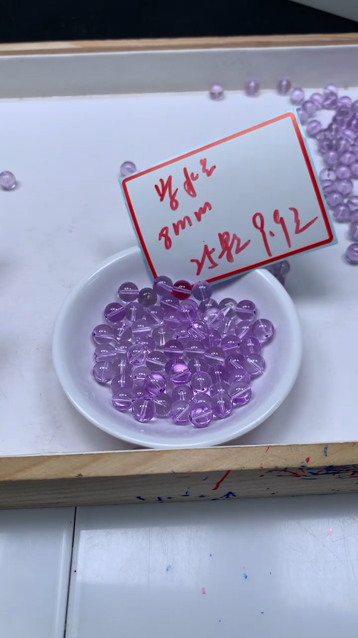 未镶嵌珠宝半成品水晶M690 维多利亚8mm25个9.9元