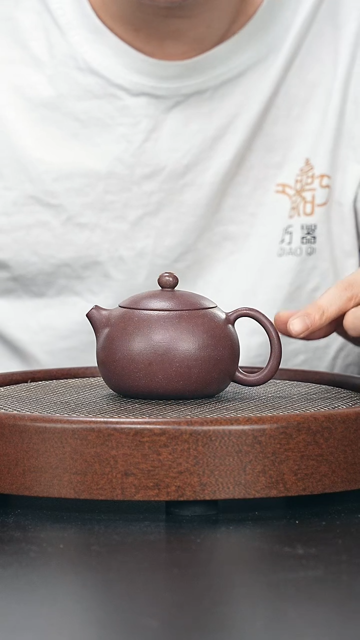 茶壶紫砂大西施-千禧紫泥-全手工无添加-190cc