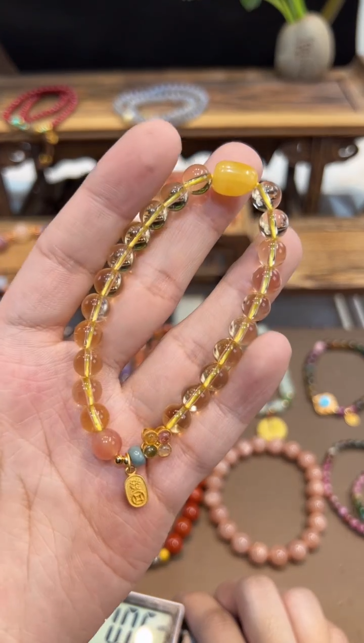 【闪购商品】水晶手串银S925镶嵌手饰@@