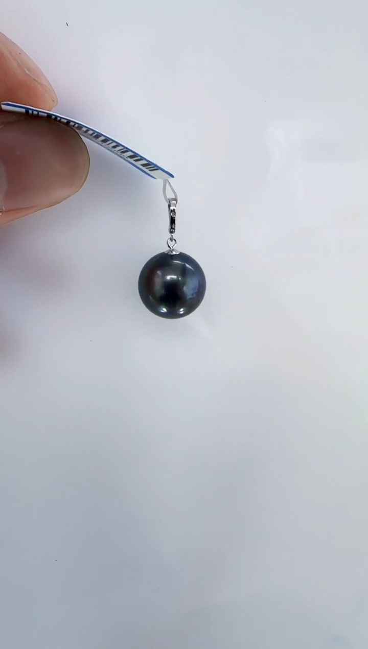 18K金镶嵌海水珍珠DA海水大溪地吊坠 y338