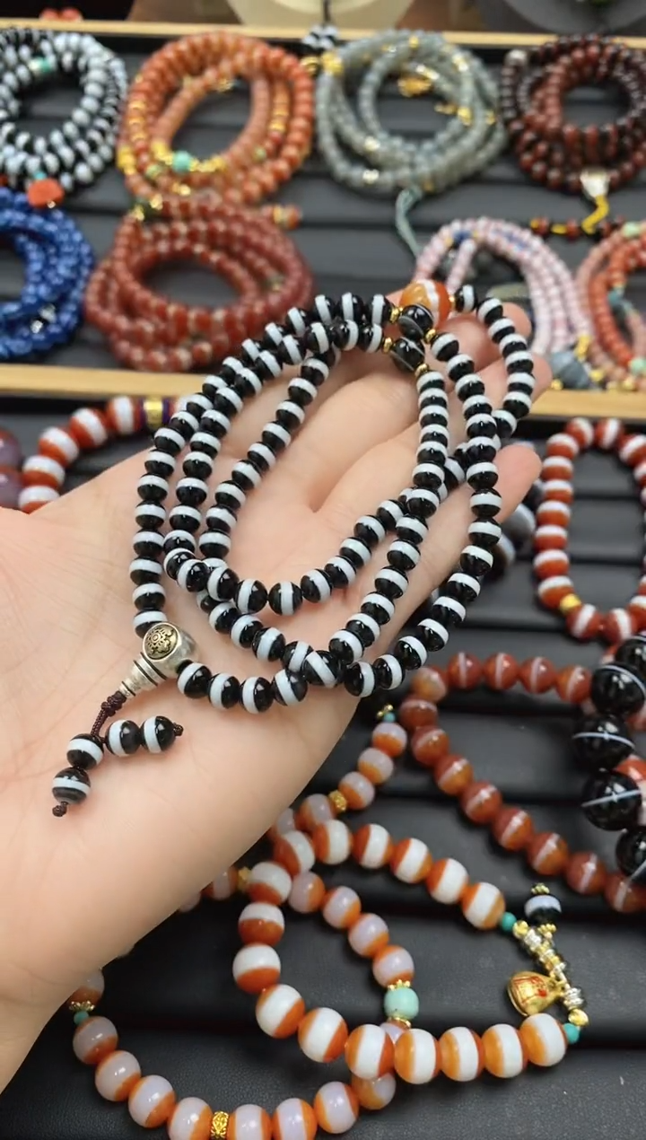 【闪购商品】玛瑙/玉髓108粒未镶嵌108粒