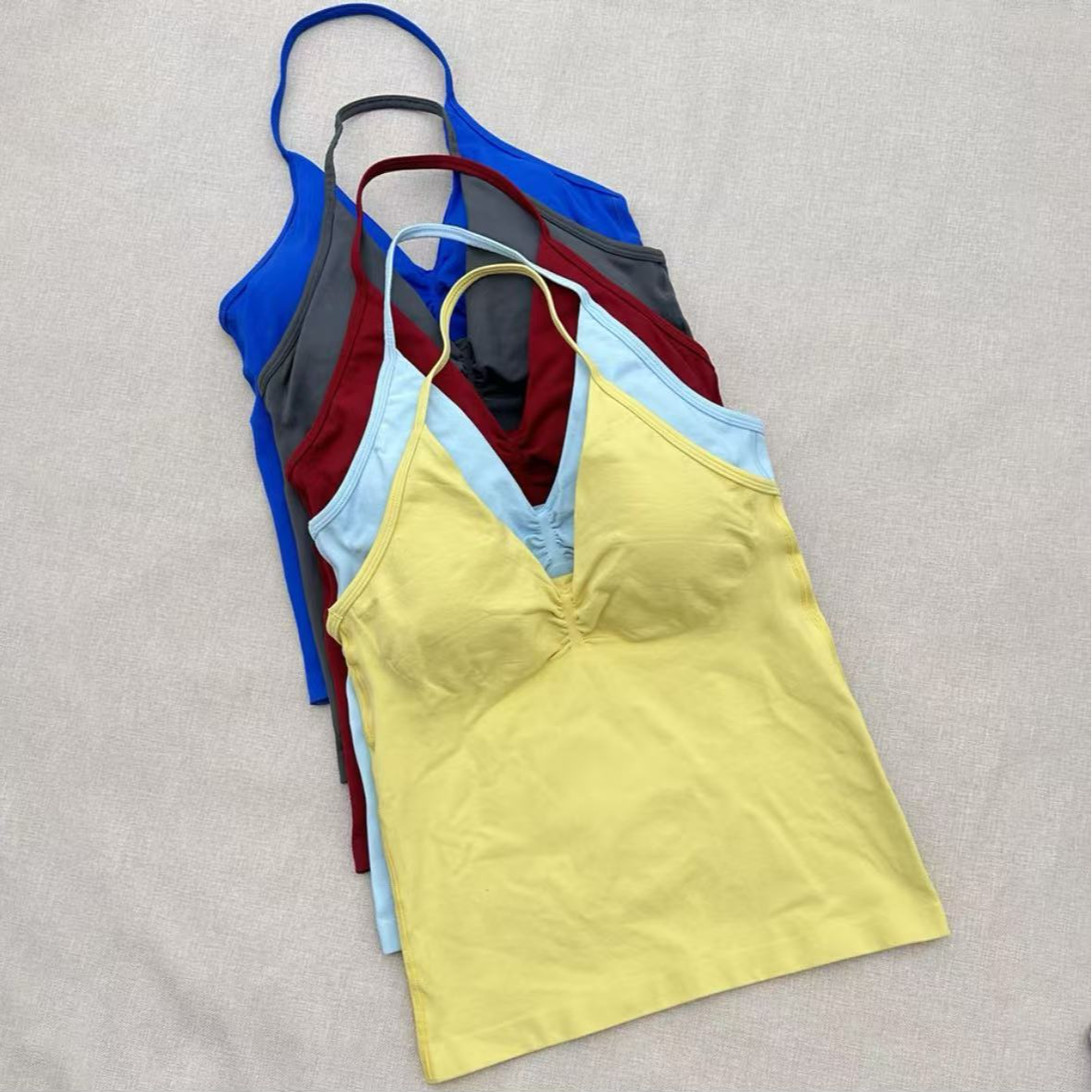 DFC06瑜伽时尚挂脖长款运动无袖夏季露背瑜伽背心性感百搭