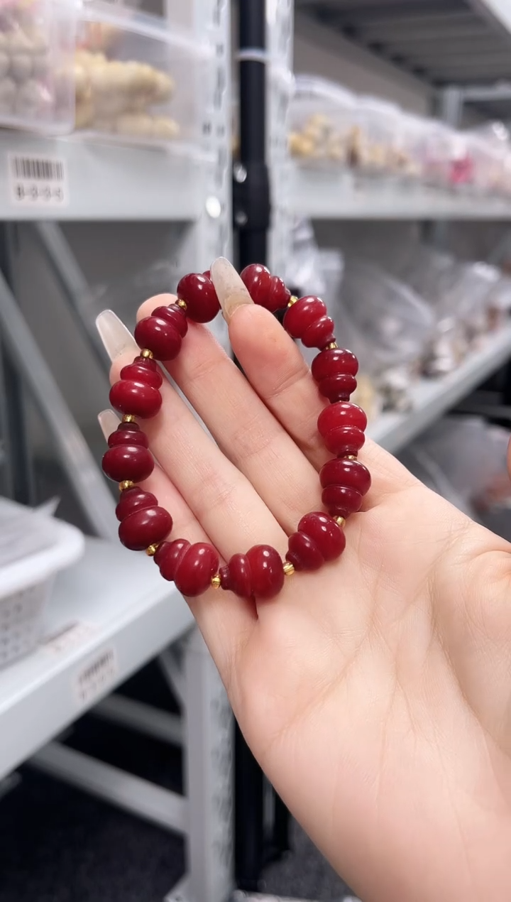 手串菩提根/象牙果赤丹金葫12-14mm菩提根朱砂供葫芦@@CP021-2184