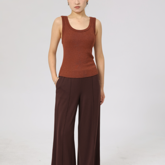 AMASS/阿玛施早春时尚质感简约领背心女538074