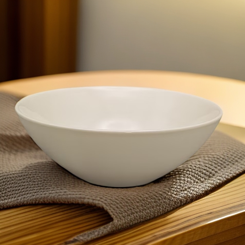 【美好的】23*8cm 白色大碗  高温瓷