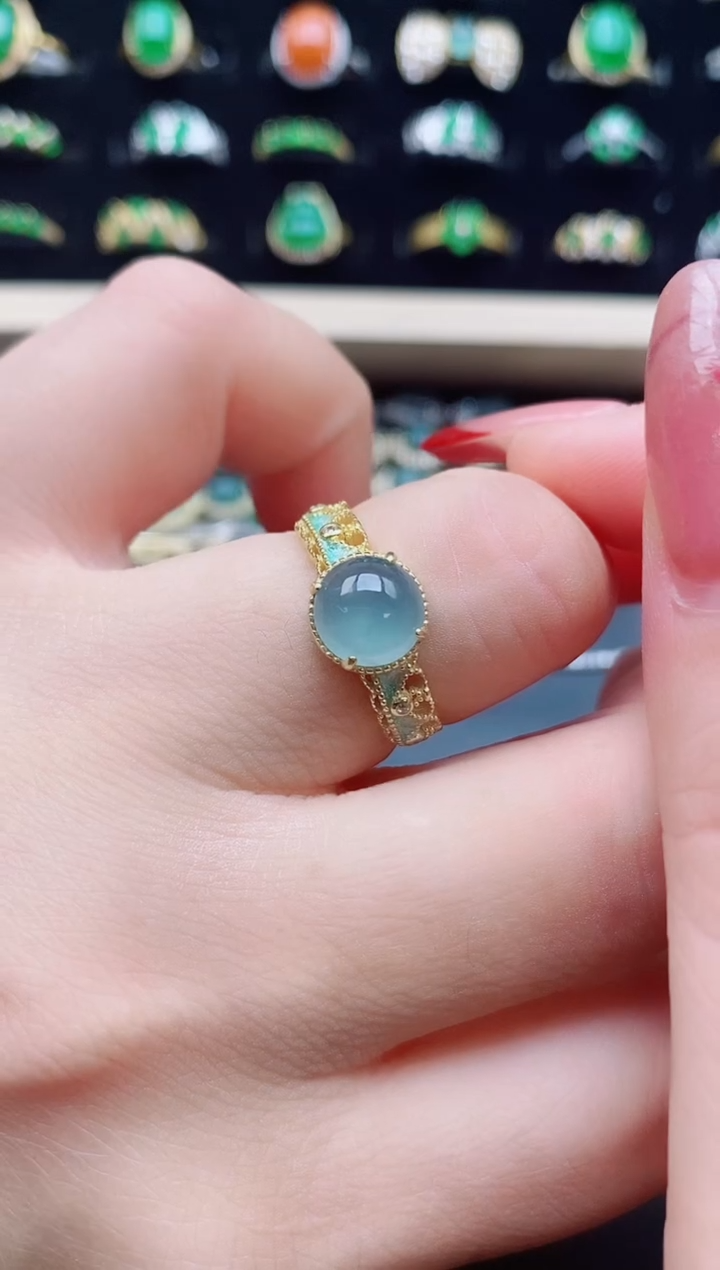 【闪购商品】翡翠戒指银S925镶嵌2121312