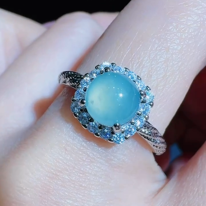 AT5373翡翠Ａ货蛋面戒指