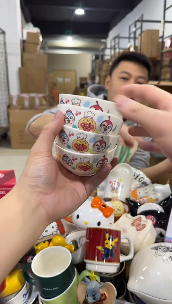 瓷片面包超人小碗4件套