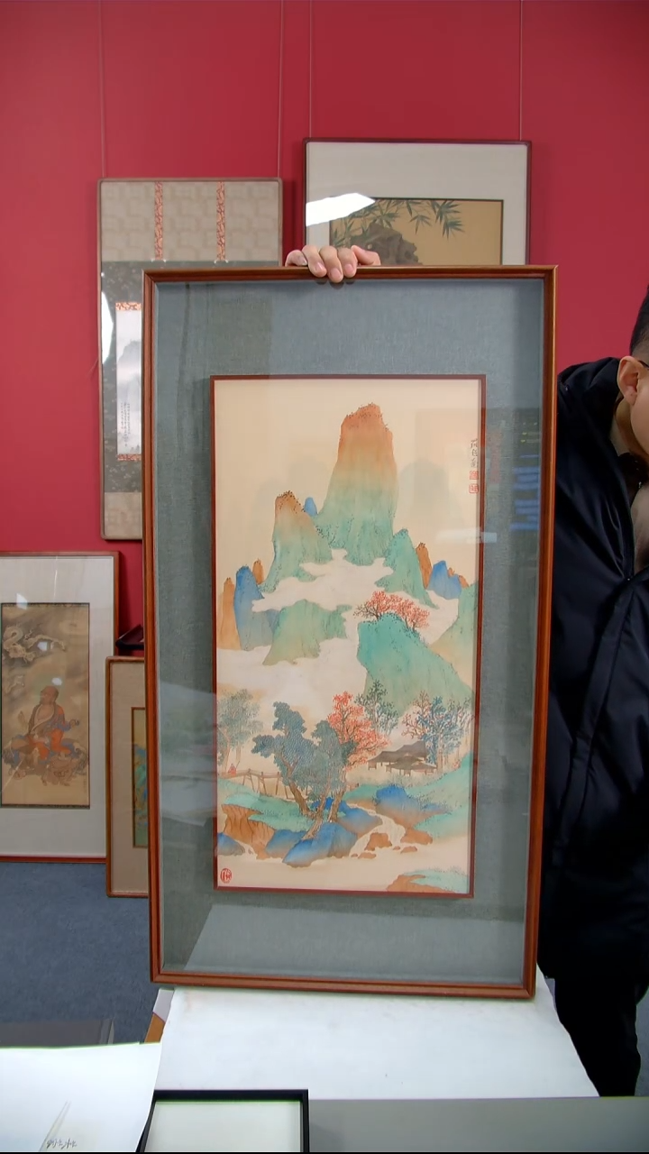 【闪购商品】国画羅超《云山青绿》装裱95*52