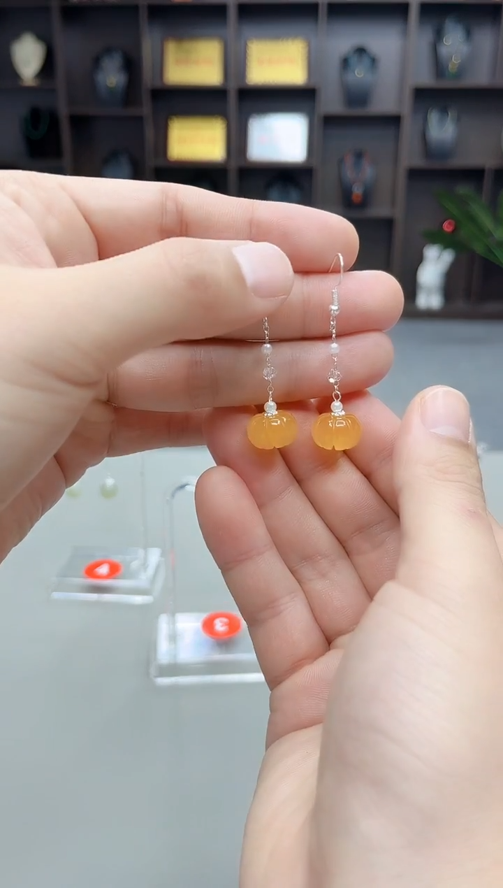 未镶嵌耳饰玛瑙/玉髓W06