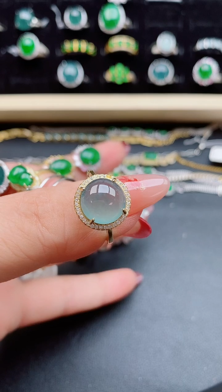 【闪购商品】翡翠戒指银S925镶嵌805850