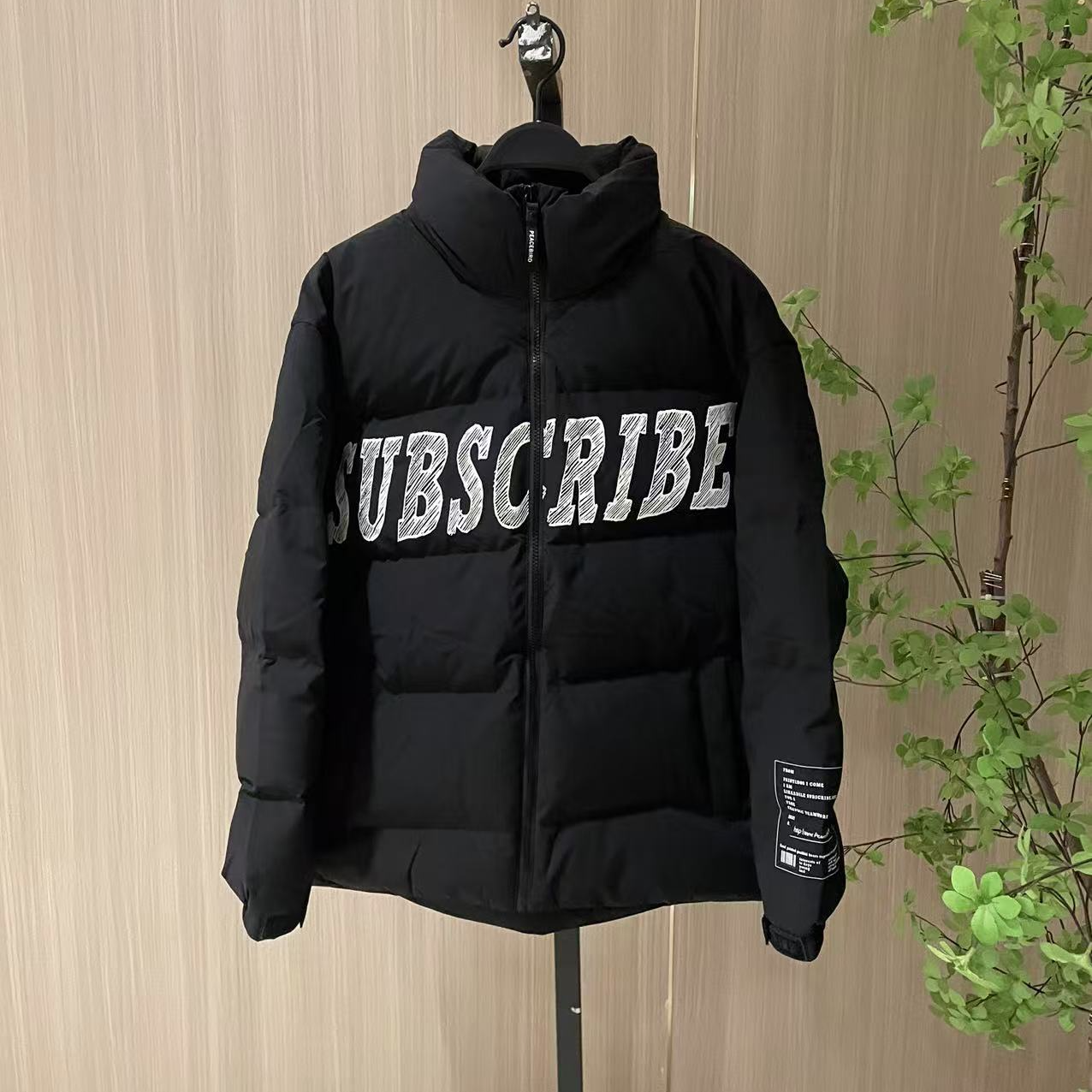小二哥服饰  男士新款加厚黑色潮流厚外套