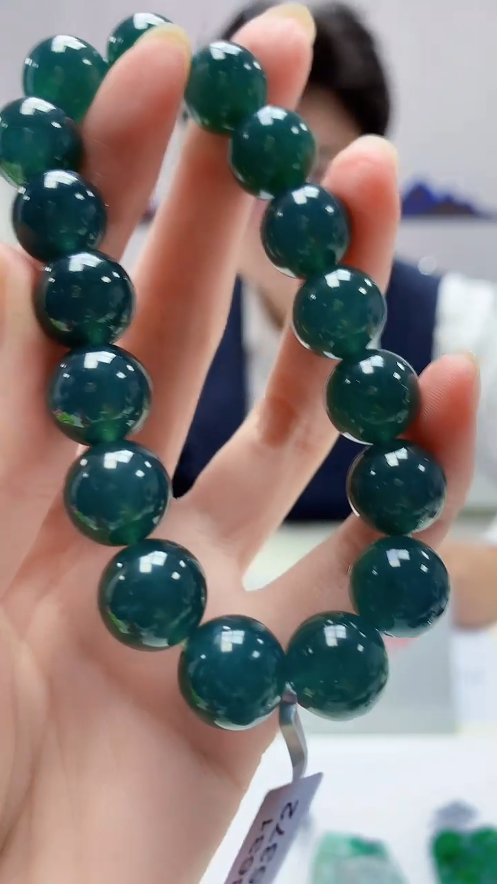 【闪购商品】定制翡翠未镶嵌4688zm-毛货手串336