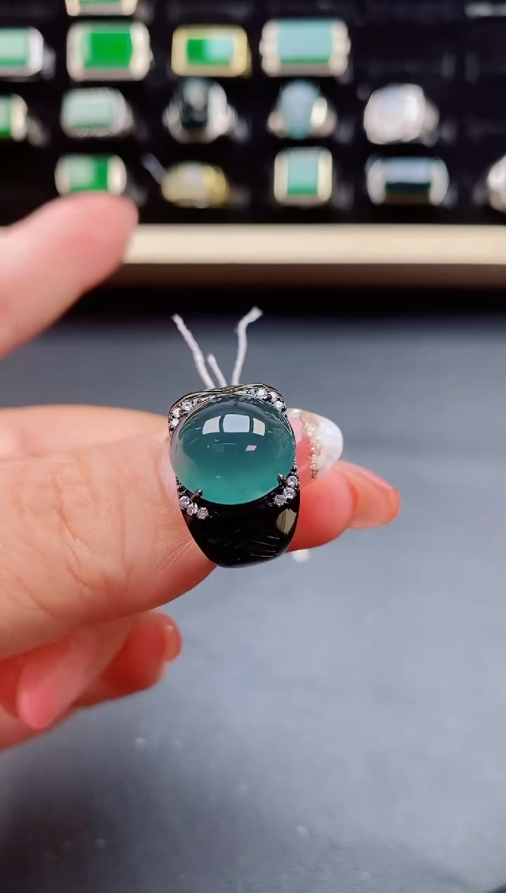 【闪购商品】翡翠戒指银S925镶嵌05800