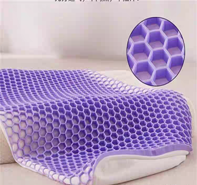 3D立体蜂窝TPE释压深睡枕套不挑色发2只（默认反面有次）