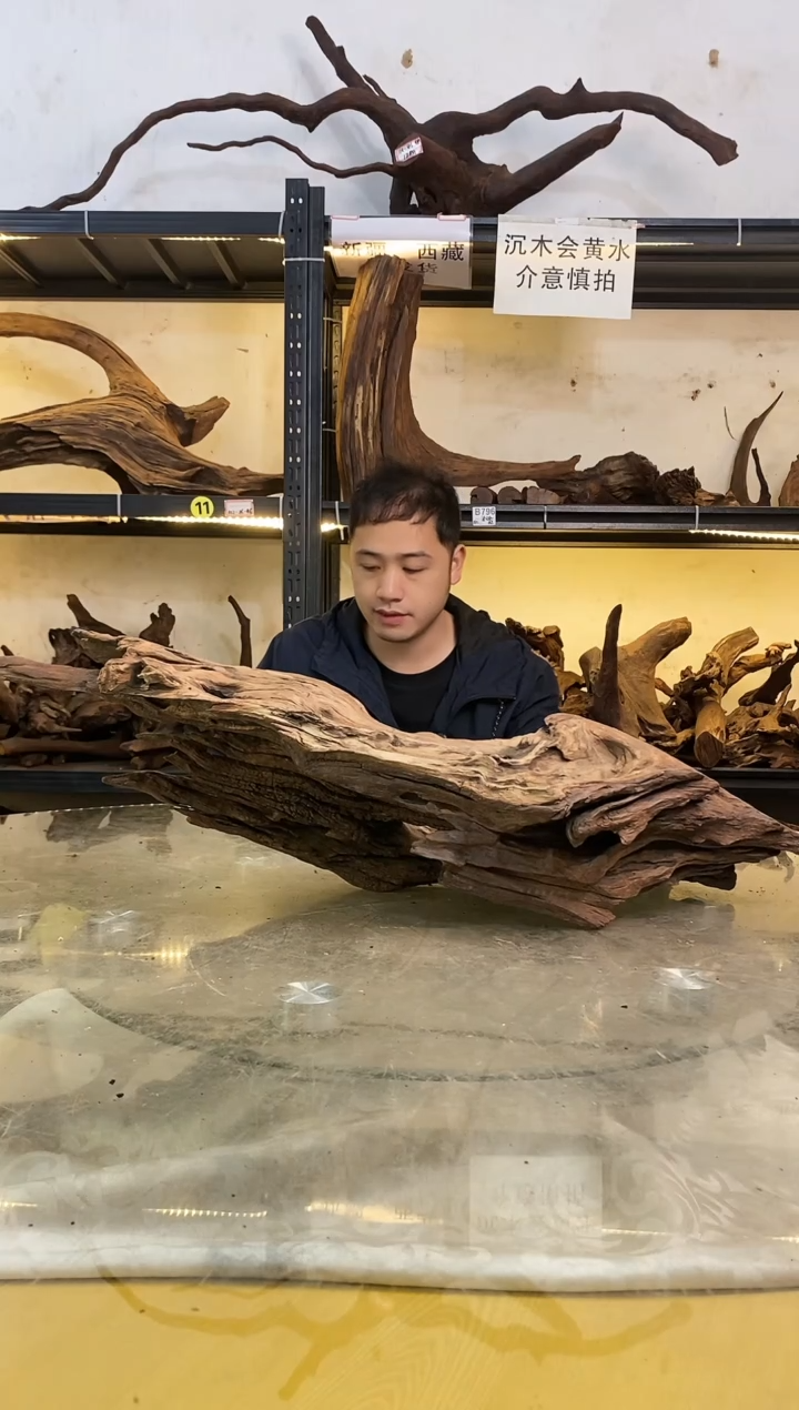 【闪购商品】柚木木艺鱼缸造景沉木942