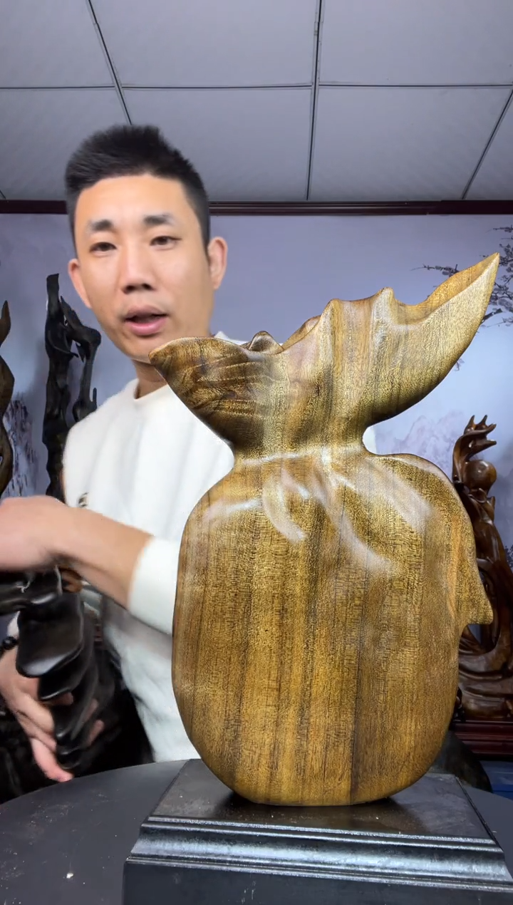 金丝楠木雕款期*金丝楠木工艺品摆件