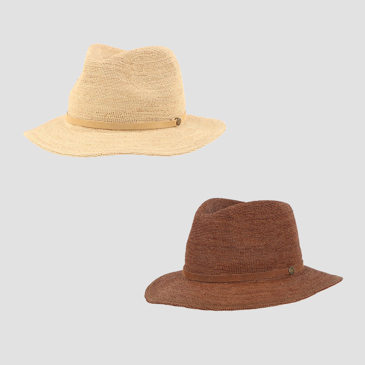  SS25春夏新品 极细拉菲草钩针可折叠绅士帽