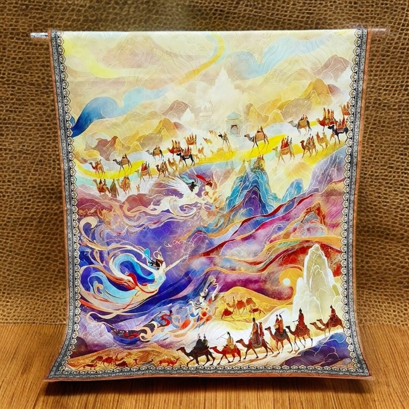 上海故事B10捡漏双色180*70cm 驼铃古道长巾轻奢香云贵气长辈礼物