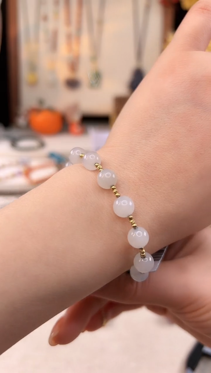 【闪购商品】和田玉手饰18K金镶嵌@@H921D012004