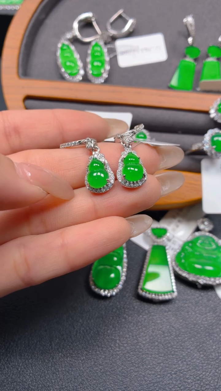 吊坠(不含链)银S925镶嵌翡翠1