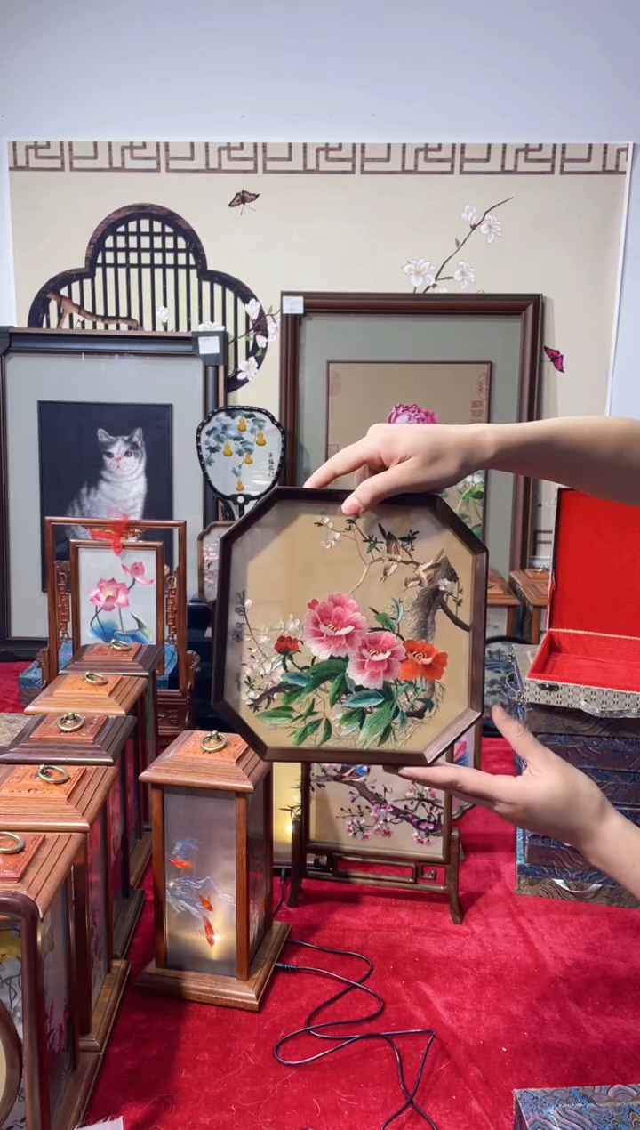 织绣精品苏绣手工刺绣，成品摆件61