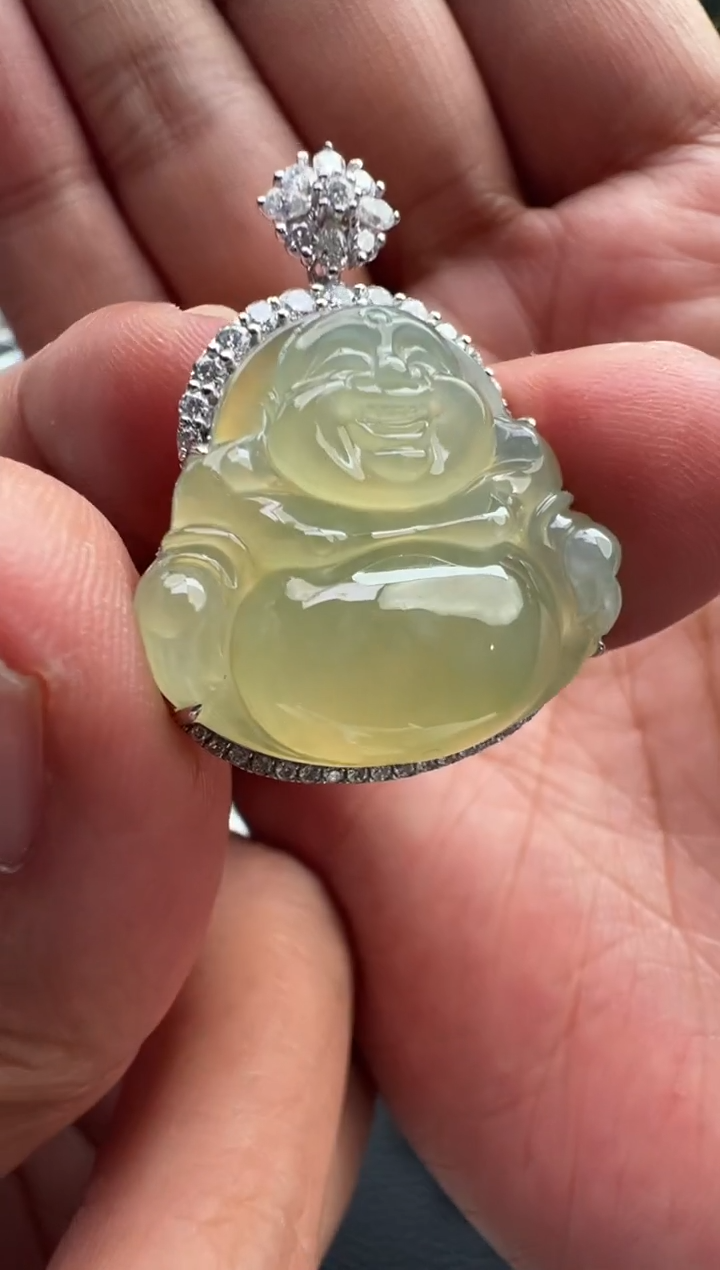 颈饰18K金镶嵌翡翠翡翠颈饰